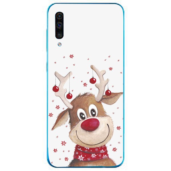 Husa din Silicon, Craciun Rudolph pentru Samsung Galaxy A51, Multicolor
