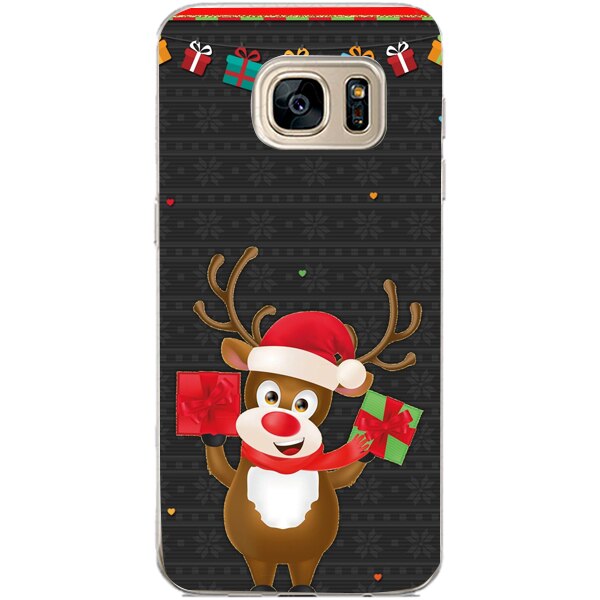 Husa din Silicon, Craciun More Gifts pentru Samsung Galaxy S7 Edge, Multicolor