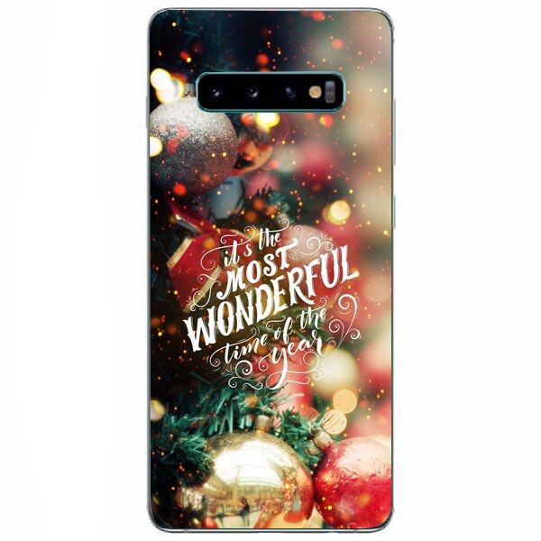Husa din Silicon, Craciun Most Wonderful Time pentru Samsung Galaxy S10, Multicolor