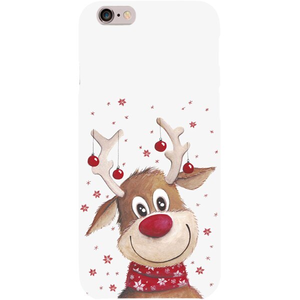 Husa din Silicon, Craciun Rudolph pentru iPhone 7, Multicolor