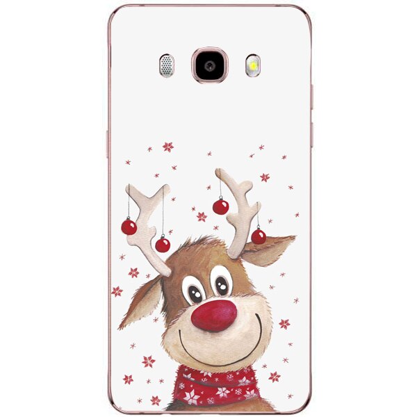 Husa din Silicon, Craciun Rudolph pentru Samsung Galaxy J5 (2016), Multicolor