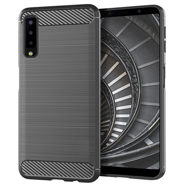 Husa de protectie pentru Samsung Galaxy A7 (2018), TPU, Gri