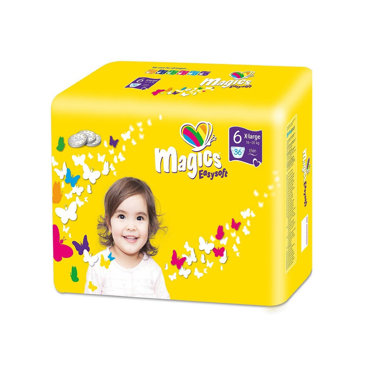 Scutece Magics Easysoft Marime 6 X-Large, 13-18 kg, 36 bucati