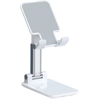 Suport pentru tableta sau telefon, pentru birou sau masa, pliabil si portabil, ajustabil pe inaltime, White