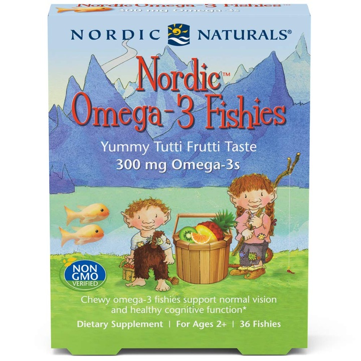 Хранителна добавка Nordic Naturals Nordic Omega-3 Fishies, 36 капсули
