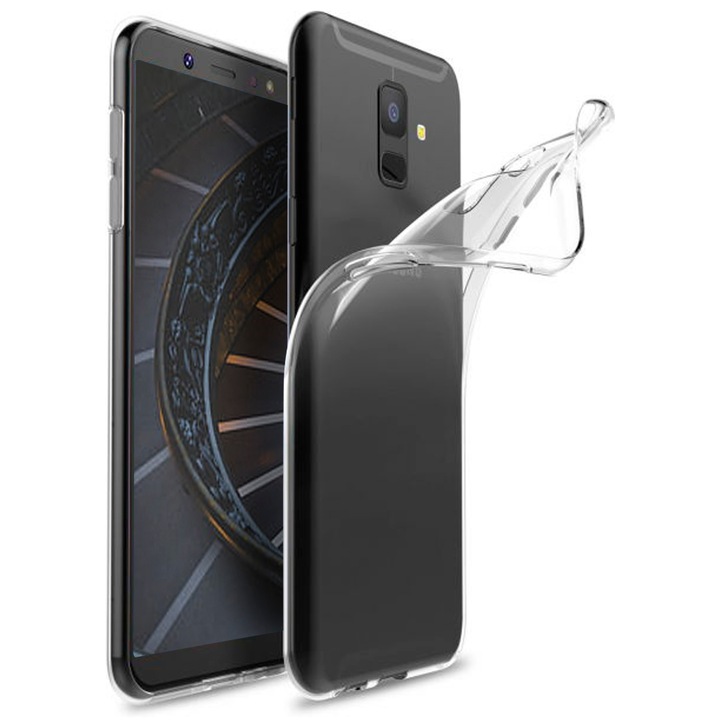 Husa de protectie ultra subtire Pentru Samsung Galaxy A6 (2018), Din TPU, Transparent