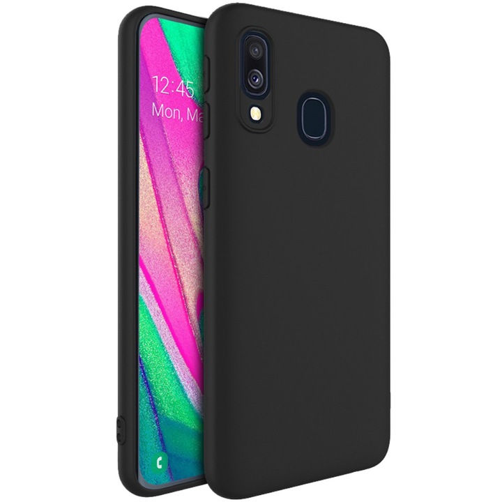 Husa pentru Samsung Galaxy A40, Silicon TPU, Negru