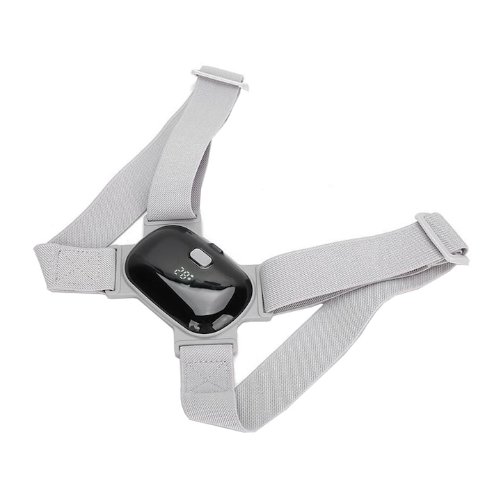 Corector de postura Inteligent Menton ,cu senzor de vibratie si display LED, pentru spate drept, si Indreptare umeri si coloana