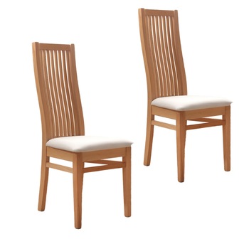 Set 2 scaune dining din lemn de fag Moderna Parma, cadru fag natur, textil Melva 02 Set 2 scaune dining din lemn de fag Moderna Parma, cadru fag natur, textil Melva 02
