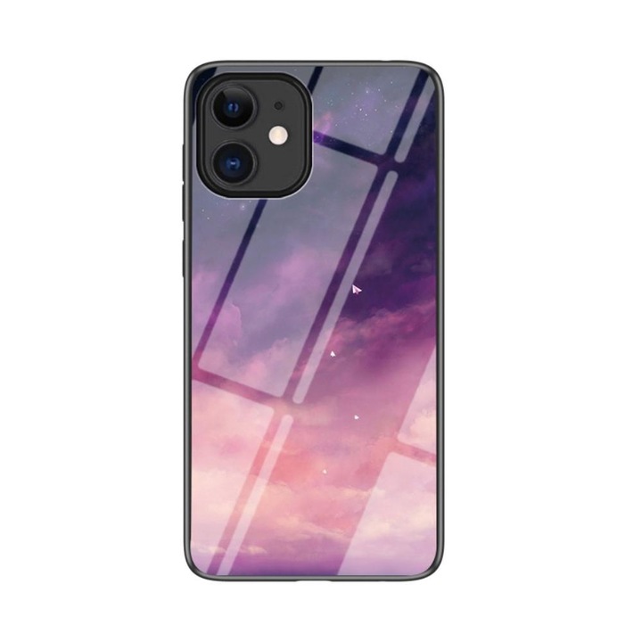 Husa compatibil cu Apple iPhone 12 Mini model Glass Star Guardian, Antisoc, TPU Hybrid, Viceversa Multicolor