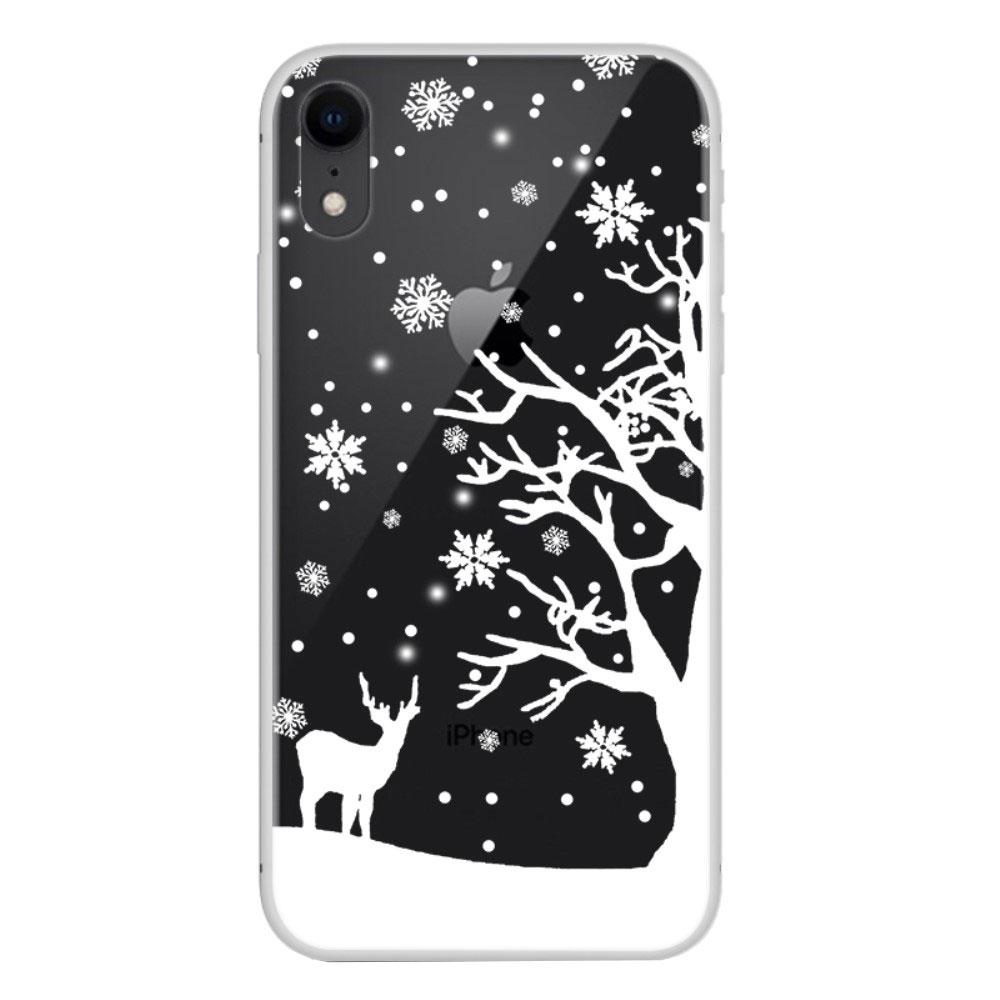 Husa Craciun Apple iPhone XR model Santa's Reindeer, Silicon, Antisoc, Viceversa Alb
