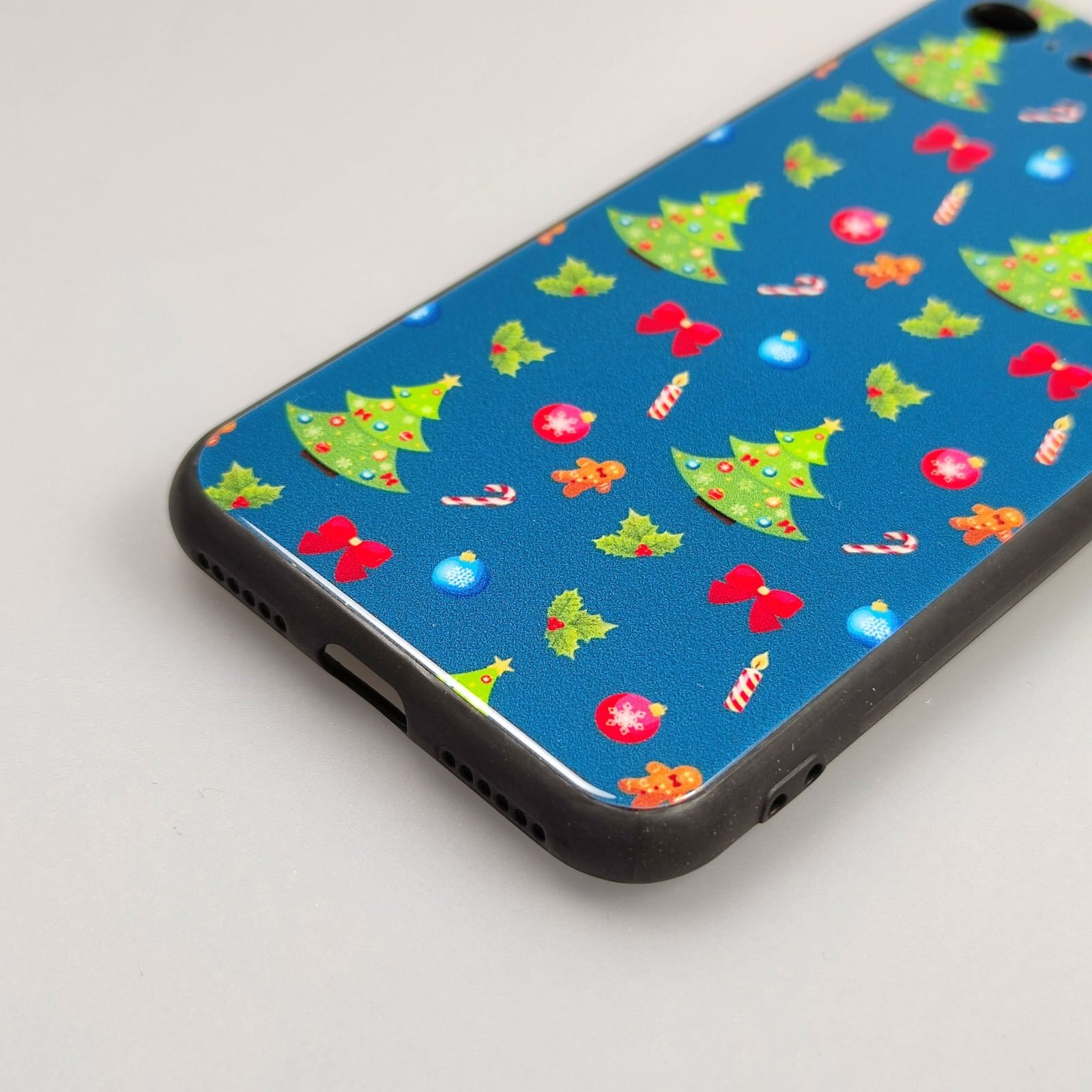 Husa Craciun Apple iPhone SE 2 model Glass Christmas Decoration, Antisoc, TPU Hybrid, Viceversa Multicolor