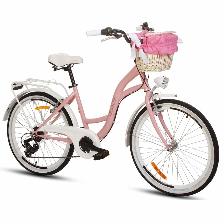 Bелосипед Goetze® Style, 1 скоростен, Kолела 24", 125-165 cm височина розово