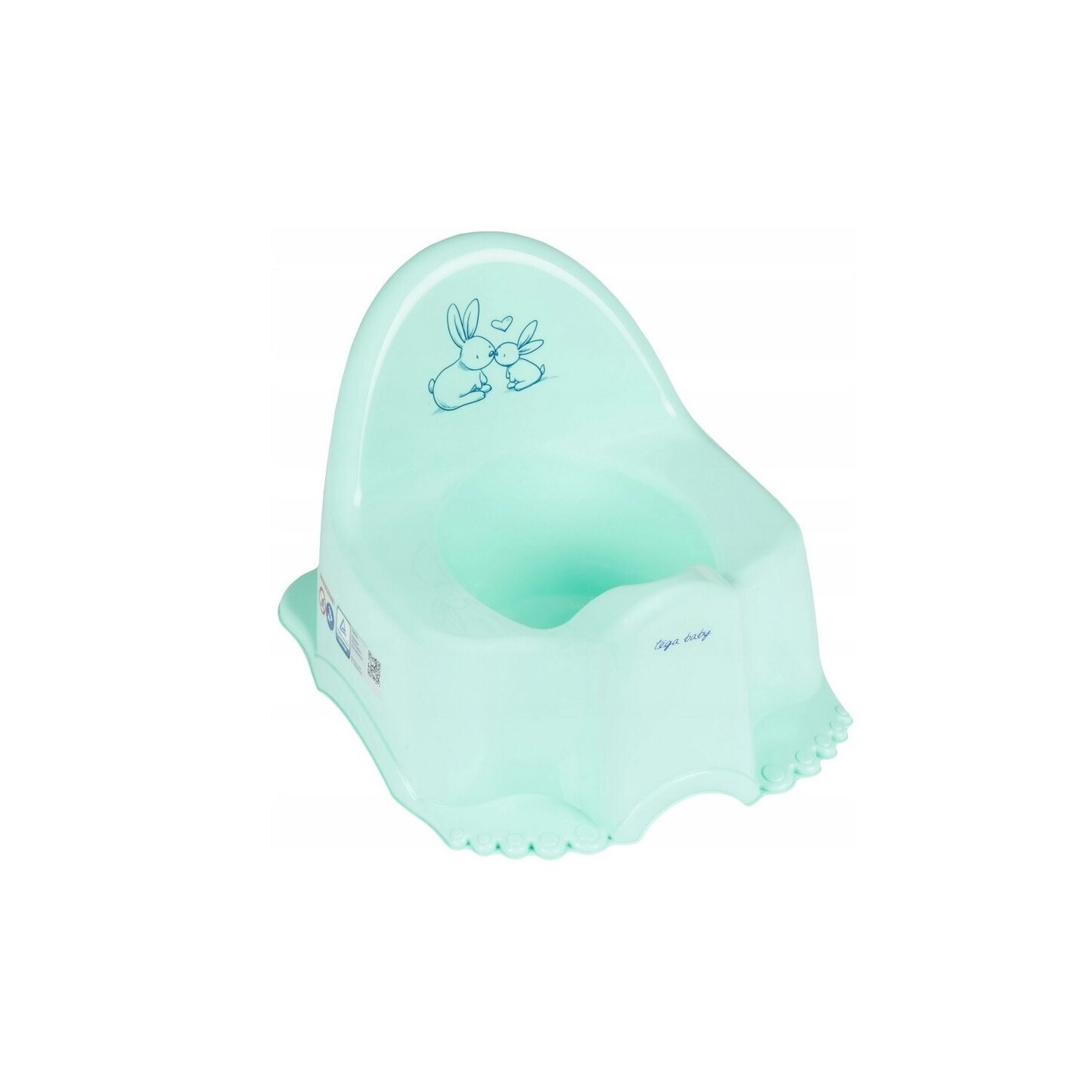 Olita copii, Rabbit, turcoaz, 26 x 9 x 23 cm