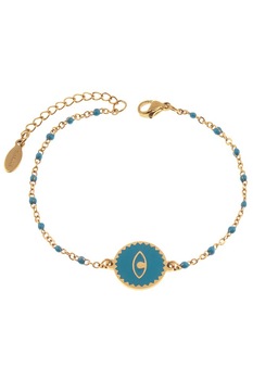 Bratara Inox Eye of Horus Blue 19 cm Bijouxmania Bratara Inox Eye of Horus Blue 19 cm Bijouxmania