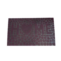 covoras intrare  45x75cm cauciuc rectangular model casa culoare roz cu negru tip trafic intens imagen 9_0_
0