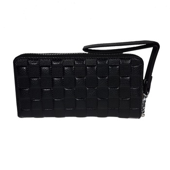 Portofel dama, din piele naturala, negru stins, dimensiune 19x10 cm Portofel dama, din piele naturala, negru stins, dimensiune 19x10 cm