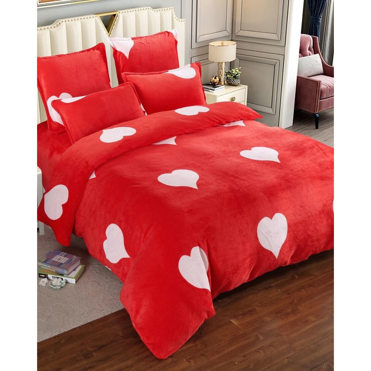 Set Lenjerie Pufoasa Cocolino cu 2 Fete, 6 Piese, Reddy