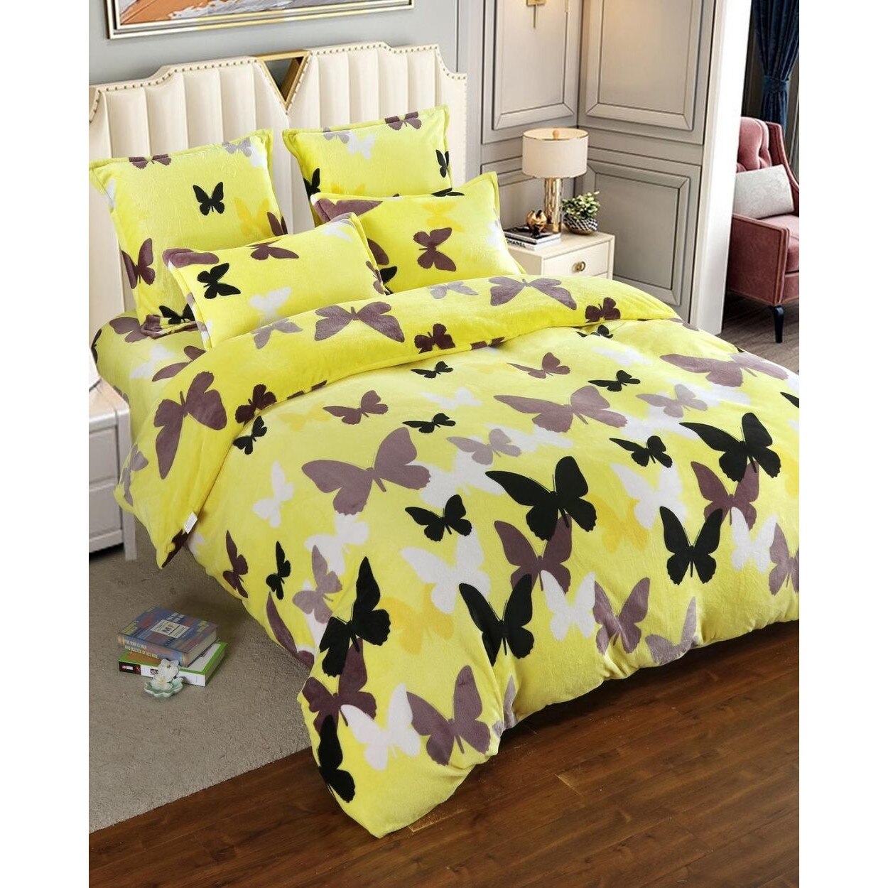 Set Lenjerie Pufoasa Cocolino cu 2 Fete, 6 Piese, Butterflies