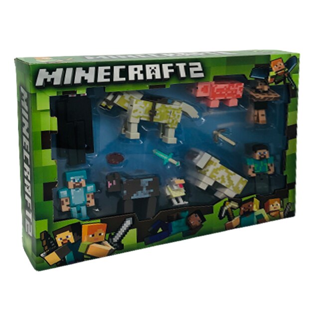 Minecraft Produse Set 8 figurine si accesorii tip Minecraft 2, kms9, +3 ani - eMAG.ro