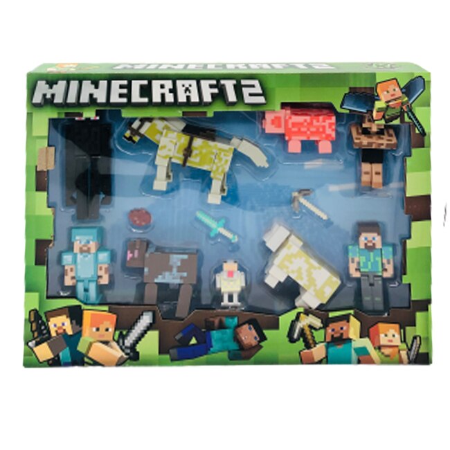 Minecraft Produse Set 8 figurine si accesorii tip Minecraft 2, kms9, +3 ani - eMAG.ro