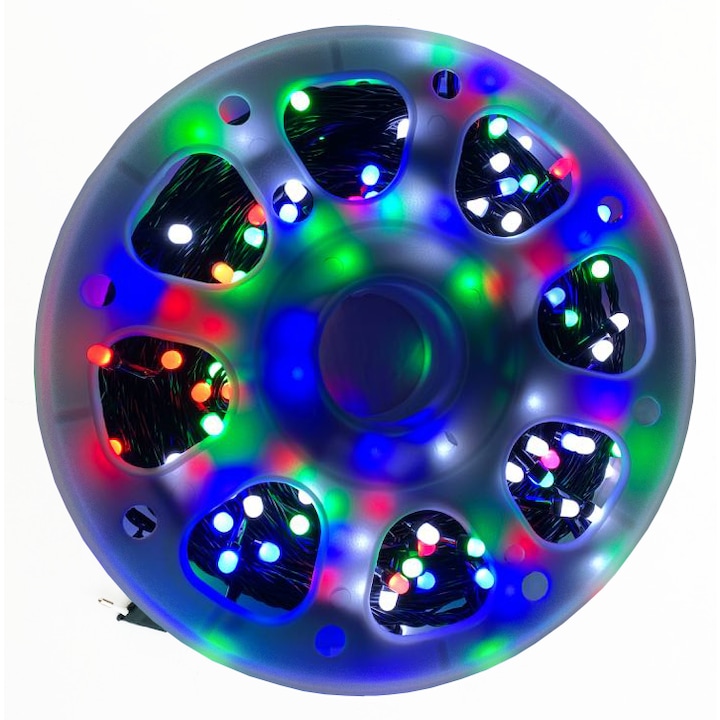 ARDE karácsonyi izzósor, beltéri / kültéri, 40 m, 8 program, színes / fekete vezeték