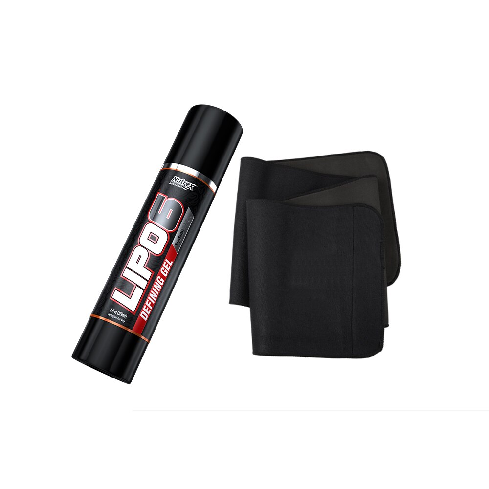 Pachet Gel de definire Nutrex Lipo-6 Defining Gel 120ml + centura de slabire 100cm