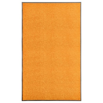 Covoras de usa lavabil, vidaXL, Tesatura, 90 x 150 cm, Portocaliu Covoras de usa lavabil, vidaXL, Tesatura, 90 x 150 cm, Portocaliu