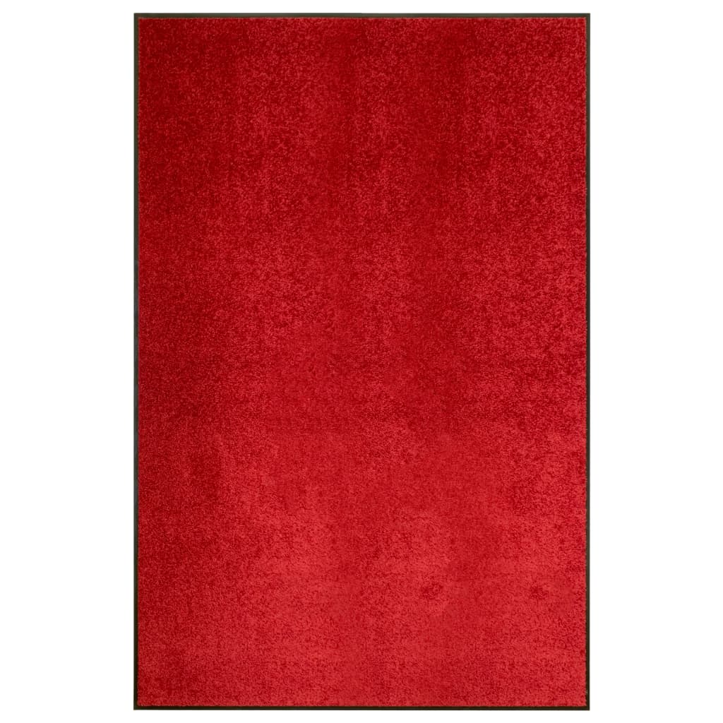 Covoras de usa lavabil, vidaXL, Tesatura, 120 x 180 cm, Rosu