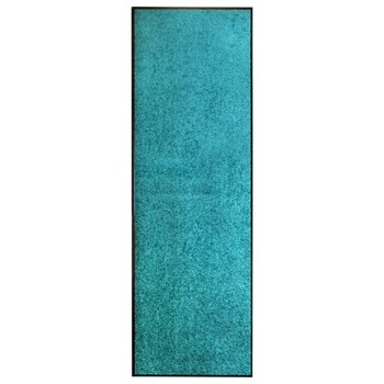 Covoras de usa lavabil, vidaXL, Tesatura, 60 x 180 cm, Albastru deschis Covoras de usa lavabil, vidaXL, Tesatura, 60 x 180 cm, Albastru deschis