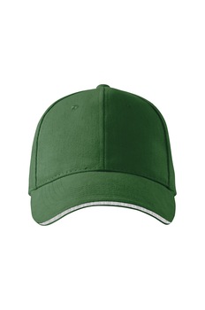 Sapca Malfini unisex, reglabila Sandwich 6P, verde sticla Sapca Malfini unisex, reglabila Sandwich 6P, verde sticla