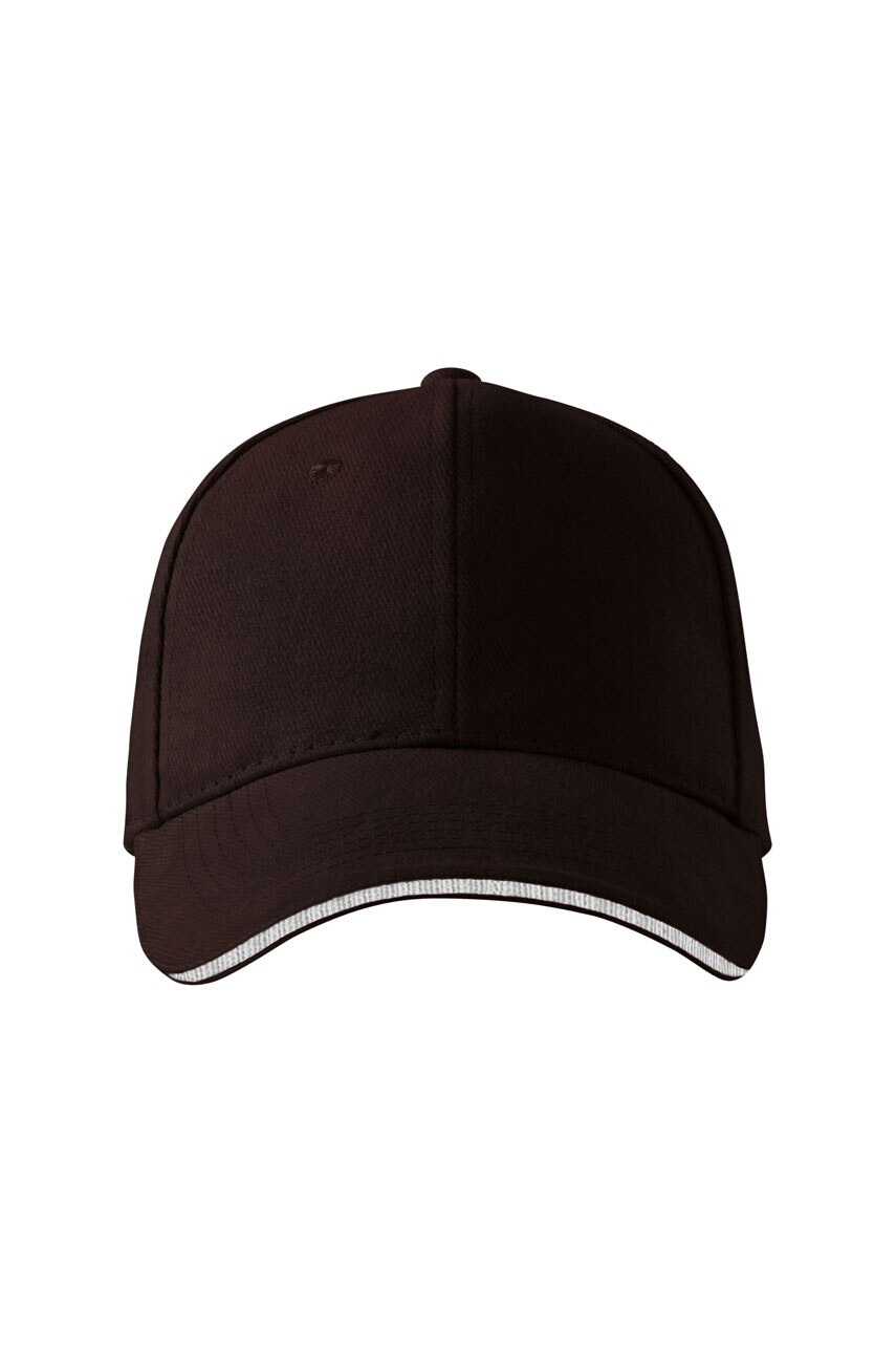 Sapca Malfini unisex, reglabila Sandwich 6P, cafea