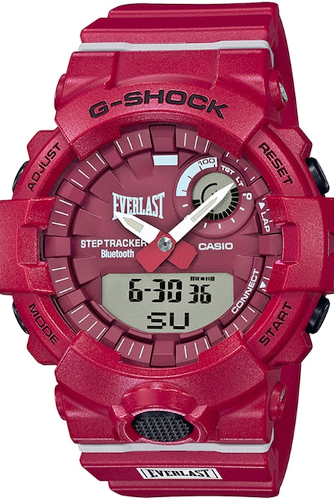 Casio, Часовник Everlast x G-Shock с Bluetooth® и крачкомер, Червен