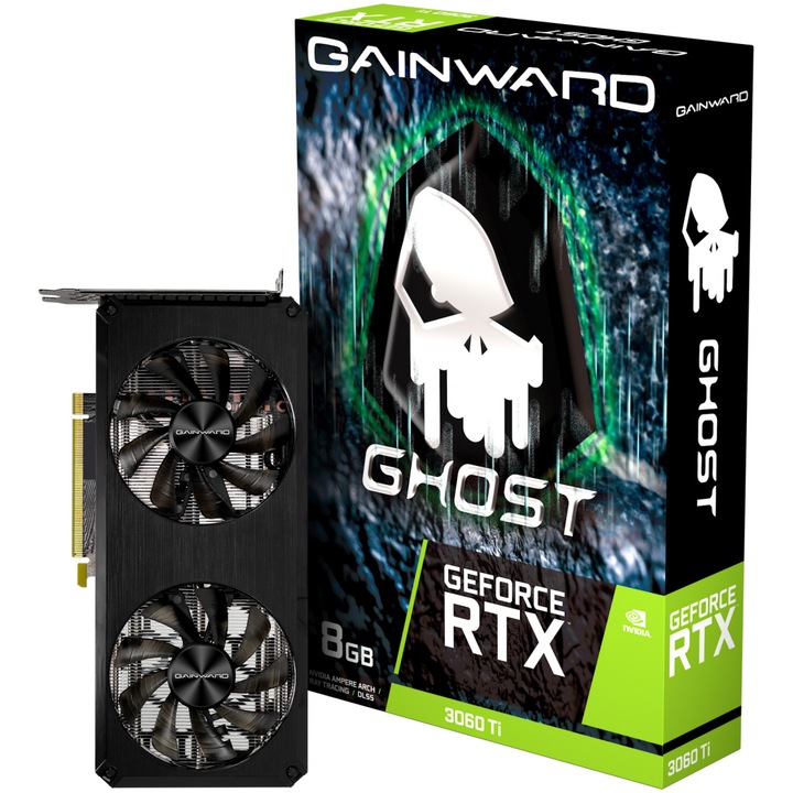 Placa video Gainward GeForce® RTX™ 3060 Ti Ghost LHR, 8GB GDDR6, 256-bit