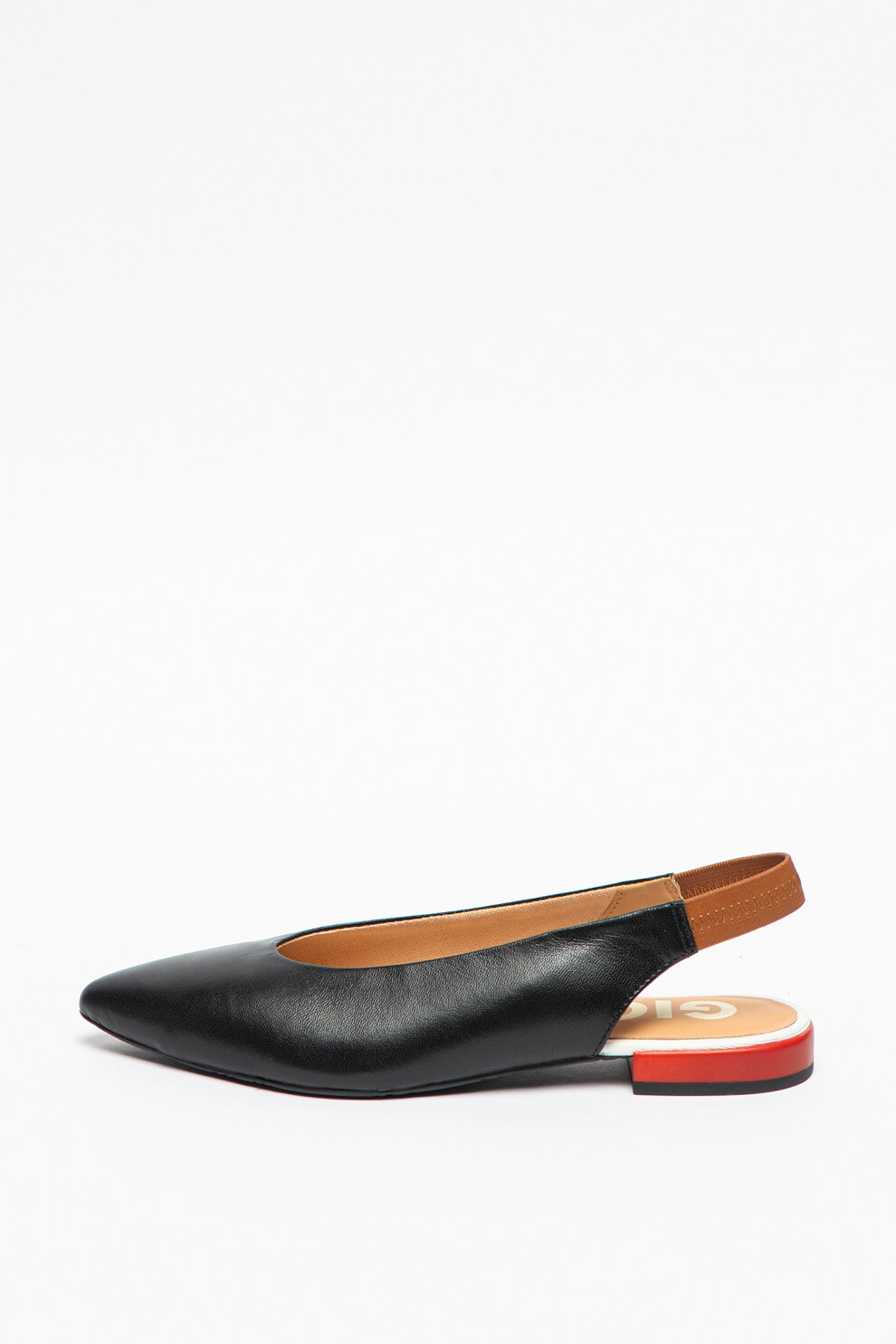 Gioseppo, Pantofi slingback de piele cu varf ascutit Cusseta