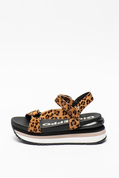 Gioseppo, Sandale flatform de piele cu par scurt Topeka Gioseppo, Sandale flatform de piele cu par scurt Topeka