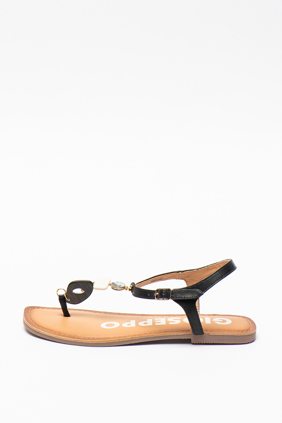 Gioseppo, Sandale de piele cu bareta separatoare si margele Taveta