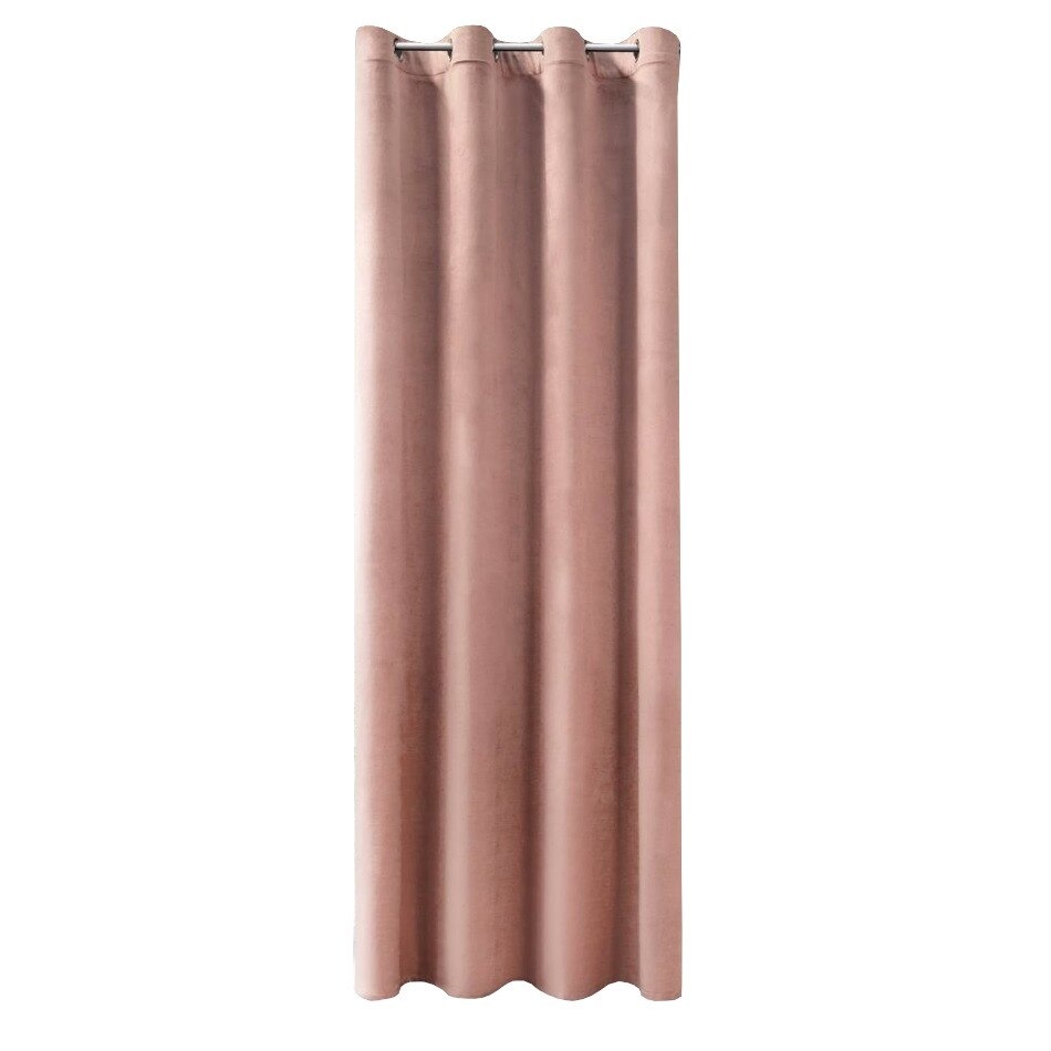 Perdea decorativa cu inele metalice, MELANIA 140x250 cm, Eurofirany, Roz inchis
