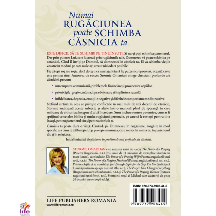 Puterea rugaciunii de a schimba casnicia ta, Stormie Omartian