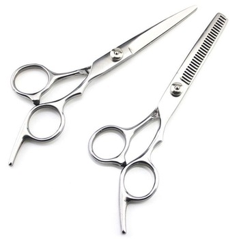 Set doua foarfeci usoare, din otel inoxidabil, pentru tuns si filat, Vision Set doua foarfeci usoare, din otel inoxidabil, pentru tuns si filat, Vision