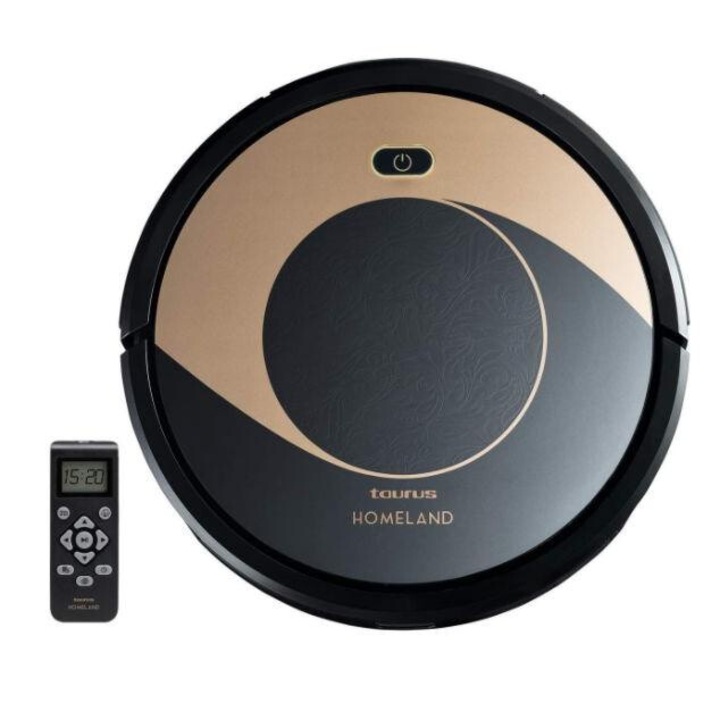 Aspirator Robot Pentru Podea, Tiravis® Taurus, 14.8V, Aspirator Robot Cu Navigatie Inteligenta Si Autonomie 90 Min, 6 Programe Curatare, Functii Aspirare Spalare Si Stergere, Reincarcare Automata Cu Baza Inclusa, Telecomanda, Negru