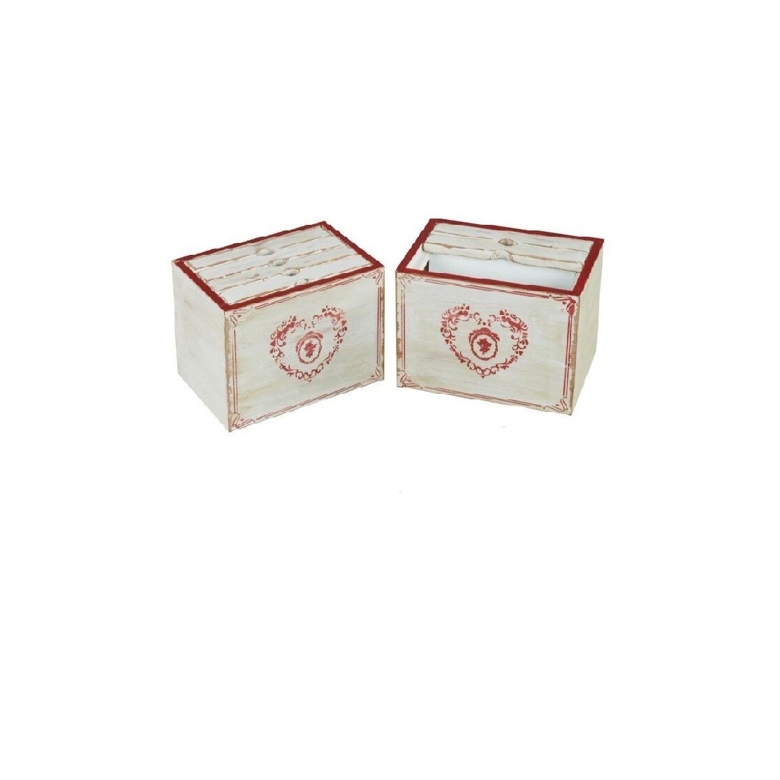 Cutie decorativa pentru poze, Poem, model vintage, din lemn, cu sertare