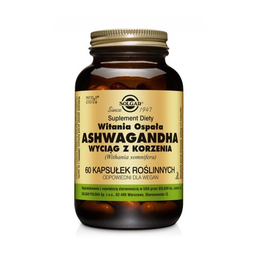 Supliment alimentar Solgar Extract de radacina Ashwagandha, 60 Capsule