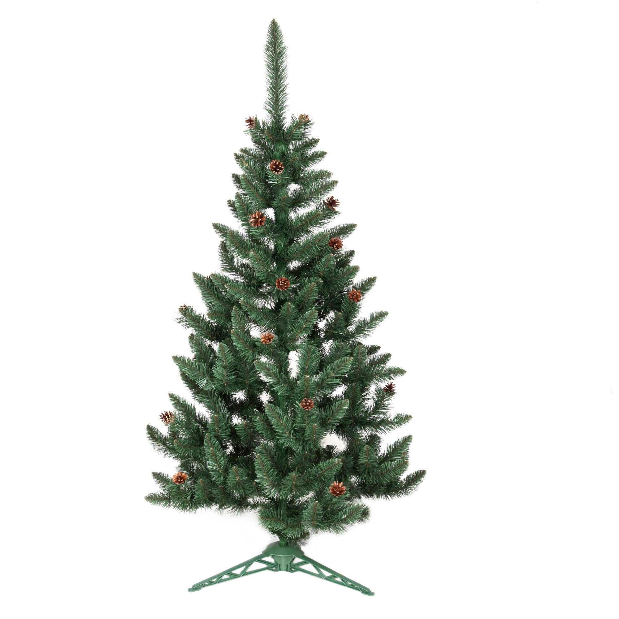 Brad artificial cu suport, Szyska, 180 cm, verde