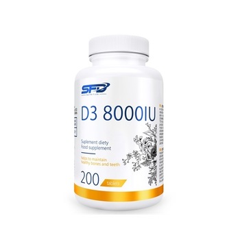 Supliment alimentar, Vitamina D3, SFD Vitamin D3 8000 UI - 200 comprimate (800 doze) Supliment alimentar, Vitamina D3, SFD Vitamin D3 8000 UI - 200 comprimate (800 doze)