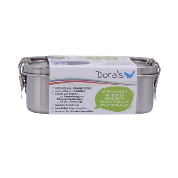 Cutie pranz Dora, inox, 16x11.5x6 cm Cutie pranz Dora, inox, 16x11.5x6 cm