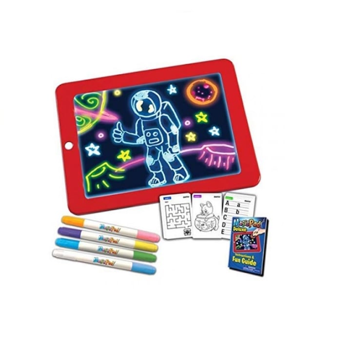 Дъска за рисуване Magic Pad, Включени специални пастели и шаблони, Образователна
