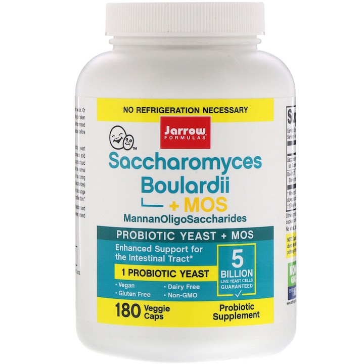 Saccharomyces Boulardii Plus MOS, 5 Billion, Jarrow Formulas, 180 capsule