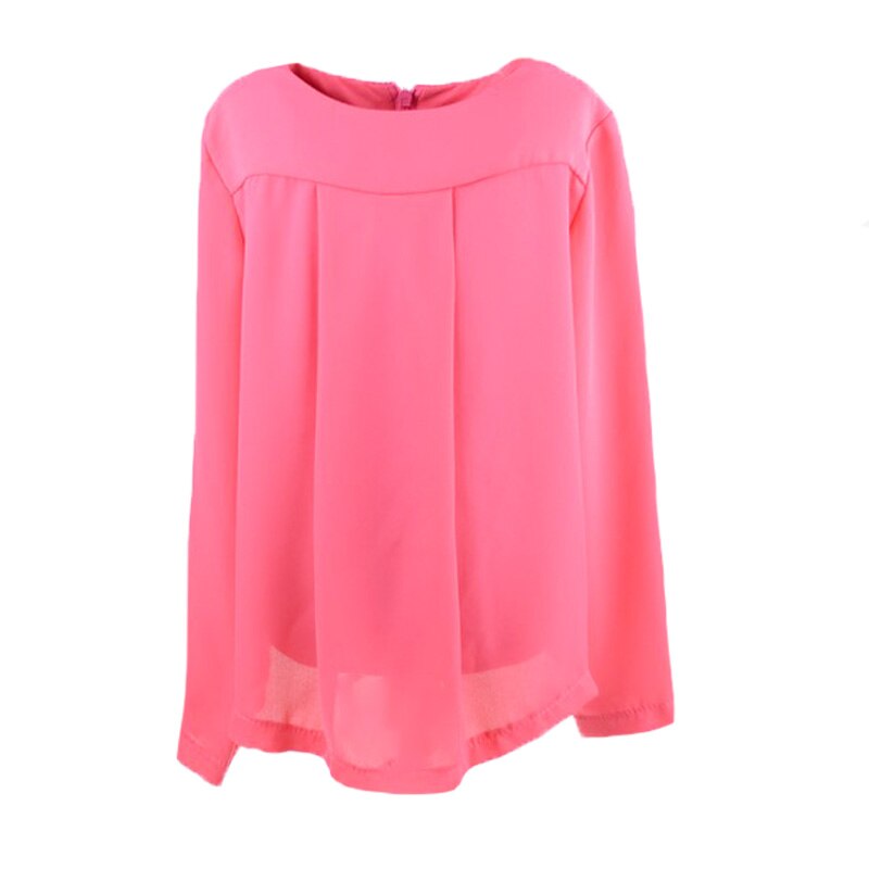 Bluza eleganta cu maneca lunga, Alessia, Fucsia