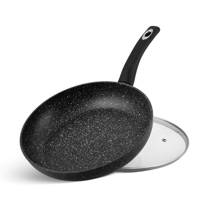 Тиган от пресован алуминий Edenberg със стъклен капак, 28CM, EB4111